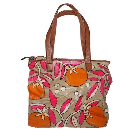 Fossil KeyPer Floral Coated Canvas Shoulder Bag with Keychains - Picture 6 of 12